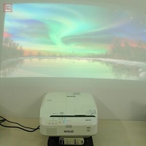 ★EPSON ビジネスプロジェクター EB-685W H744D LCD PROJECTOR エプソン リモコン付 現状品 その1【40