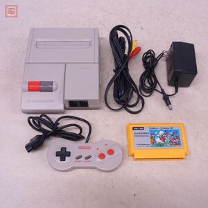 動作品 FC ニューファミコン 本体 HVC-101 任天堂 Nintendo ACアダプター+AVケーブル+ソフト付【10