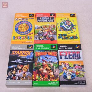 SFC スーファミ スーパーマリオワールド/スターフォックス 等 任天堂関連ソフト 計6本セット ニンテンドー Nintendo 箱説付 動作未確認【20