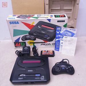 MD2 メガドライブ2 本体 HAA-2502 MEGA DRIVE 2 セガ SEGA 箱説ハガキ + オマケソフト付 動作確認済 【20