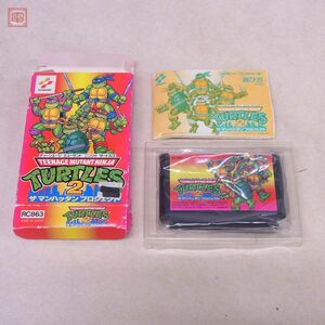 動作保証品 FC ファミコン TMNT ティーンエージ ミュータント ニンジャ タートルズ 2 ザ マンハッタン プロジェクト KONAMI 箱説付【PP