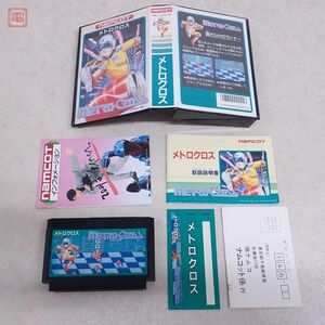 動作保証品 FC ファミコン METRO-CROSS メトロクロス namcot ナムコ 箱説ハガキシール付【10