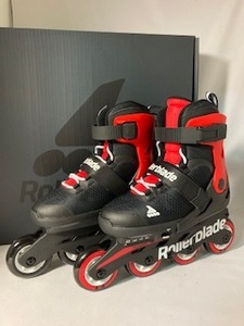 [ новый товар ] аутентичный стиль роликовые коньки ROLLERBLADE ( ролик лезвие фирма ) микро лезвие M размер 21~23( размер 4 -ступенчатый регулировка возможность )