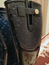 美品 LOUIS VUITTON ルイヴィトン レインブーツ/36/BLK/PVC//ドロップス・ライン 長靴 室内1回のみ_画像5