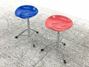 DULTON/ダルトン　BEAT STOOL/ビート スツール　2脚セット　ブルー　レッド　高さ調節　スタイリッシュ　イス　インテリア