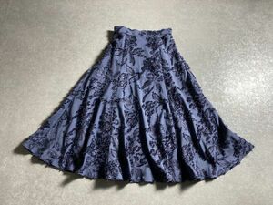 any SiS◆秋冬◆立体感のある上品ジャガード織 エアリー フレア スカート ◆サイズ1◆エニィスィス