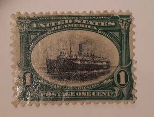 アメリカ 1901年 1セント 未使用切手 2