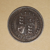 イギリス 英国 1887年 6ペンス銀貨 ビクトリア 6_画像2