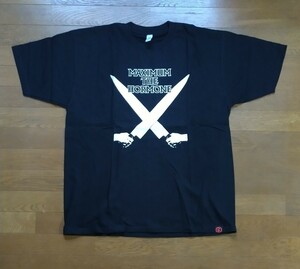 《新品未使用》MAXIMUM THE HORMONE マキシマム ザ ホルモン / 包丁&上原菩薩 Tシャツ 黒 / XL