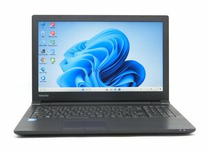 中古/15型/ノートPC/Windows11H/新品256GB/8GB/Celeron3865U/TOSHIBA　B25/31EB 　　HDMI/USB3.0　WPS office2搭載