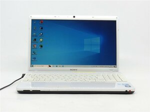 カメラ内蔵/中古/15.6型/HDMI/ノートPC/Windows10/爆速SSD256GB/8GB/COREi3 M350/SONY　VPCEB28FJ　 新品無線マウス　WPS office2搭載