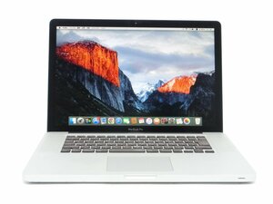 カメラ内蔵/SSD256GB/8GB/中古15.4型 1440ｘ900ノートPC i7　2675QM 2.2Ghz　 MacBook Pro　A1286 　Capitan10.11.6