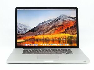 充放電2回/2011/カメラ内蔵/高速SSD256GB 8GB中古 17型ノートPC　 MacBook ProA1297　2世代I7　HD6770M 　High　Sierra10.13.6動作品