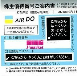 即決あり★AIR DO　エアドゥ　リージョナルプラスウイングス　株主優待　2024年9月30日まで★