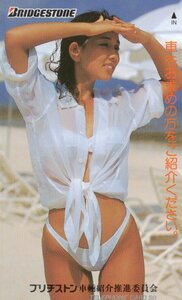 ★原久美子　ハイレグ　ブリヂストン★テレカ５０度数未使用mn_233