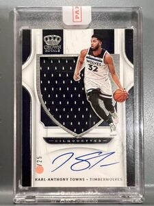 SSP Panini シール付/25枚限定 Jumbo Jersey Auto 2019-20 Panini Karl-Anthony Towns KAT タウンズ NBA 直書 サイン バスケ All-star 3P王