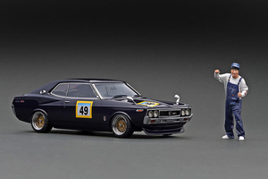  new goods IG3008 1/18 Nissan Laurel 2000SGX (C130) Purple With Mr.Sata ignition model ignition model 