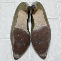 Cordier コルディア　パンプス　24cm　グリーン　緑　日本製　シューズ　靴　ヒール　ミュール　レディース　1円～_画像8