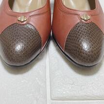 Christian Pellet クリスチャンペレー　パンプス　23.5cm　ブラウン系　茶色　日本製　シューズ　靴　ヒール　ミュール　レディース_画像3