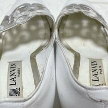 LANVIN ランバン　パンプス　サイズ6　23.5cm　ホワイト　白　日本製　シューズ　靴　ヒール　ミュール　レディース　1円～_画像8
