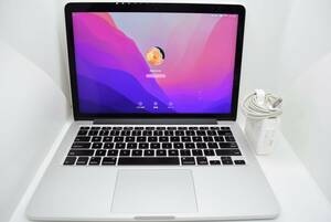 CB3494 Y Apple MacBook Pro(Retina 13-inch, Early 2015) A1502 Core i5/2.7GHz RAM:8GB/SSD:256GB Monterey 動作品・充電器付き