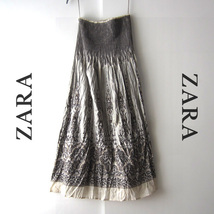 美品　ZARA／ザラ★　メタリックな風合いのフレアスカート_画像1