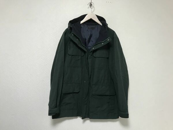 本物ユニクロUNIQLOナイロンマウンテンパーカージャケットメンズサーフアメカジミリタリービジネススーツ緑グリーンXL