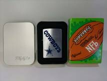 【パケ無料】希少レア 未使用 長期保管品 Zippo(ジッポー) 2000年 NFL ダラス・カウボーイズ Dallas Cowboys アメフト フットボール[p1070]_画像1