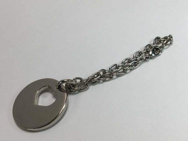 【パケ無料】Cartier カルティエ ハート キーホルダー チャーム キーリング シルバー金具 [r1117]