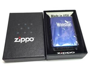 【パケ無料】希少レア 未使用 zippo ジッポー ウィンストン Winston 2016年製 マットブルー [m1089]