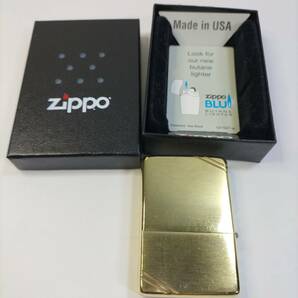 【パケ無料】Zippo 1937レプリカ フラットトップ ダイアゴナルライン 斜め線 ブラス 真鍮 1996年製 ジッポー PAT.2032695[k1064] 