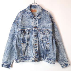 LEVI'S■3rdタイプ ケミカルウォッシュデニムジャケット 70507 90S/XL USA製 トラッカージャケット リーバイス