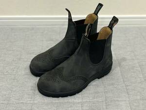 【未使用品】 Blundstone 1472 CLASSIC COMFORT サイドゴア ブーツ ウィングチップ ヌバック UK7 25.5〜26.0 ブラック 革靴 