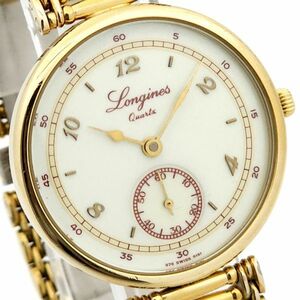 1円 LONGINES ロンジン 150周年記念 QZ 動作品 スモセコ KN1140T（HH 33）