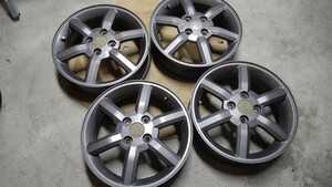 スズキ keiワークス 純正アルミホイール 15x4.5J+50 100-4H 中古品 4本 前期ガンメタ PCD100 4穴 15インチ ハスラーワゴンRエブリィなどに