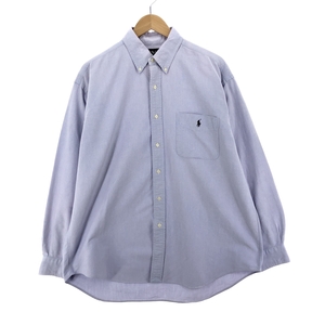 古着 ラルフローレン Ralph Lauren BIG SHIRT 長袖 ボタンダウンシャツ メンズL /eaa397386