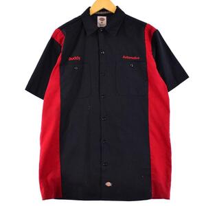 古着 ディッキーズ Dickies 半袖 ワークシャツ メンズL /eaa268021 【LP2311】