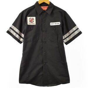 古着 WORK WEAR リフレクター付き 半袖 ワークシャツ USA製 メンズM /eaa255305 【LP2311】