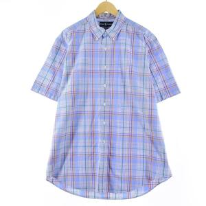 古着 ラルフローレン Ralph Lauren CLASSIC FIT クラシックフィット 半袖 ボタンダウンチェックシャツ メンズXXL /eaa263614 【LP2311】