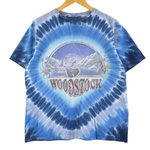 90年代 Mike Dubois WOODSTOCK ウッドストックフェスティバル バンドTシャツ メンズM ヴィンテージ /eaa146702 【LP2311】