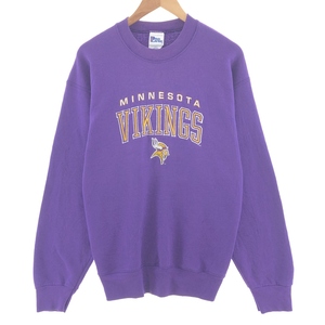 古着 PRO PLAYER NFL MINNESOTA VIKINGS ミネソタバイキングス スウェットシャツ トレーナー USA製 メンズL /taa003594