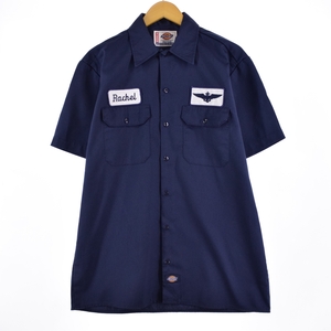 古着 ディッキーズ Dickies 半袖 ワークシャツ メンズL /eaa331225 【LP2311】