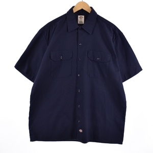 古着 ディッキーズ Dickies 半袖 ワークシャツ メンズXL /eaa332931 【LP2311】