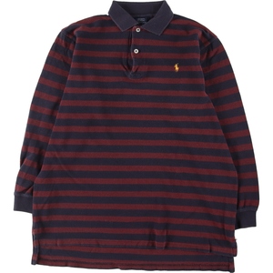 古着 ラルフローレン Ralph Lauren POLO by Ralph Lauren 長袖 ボーダー ポロシャツ メンズM /eaa332481