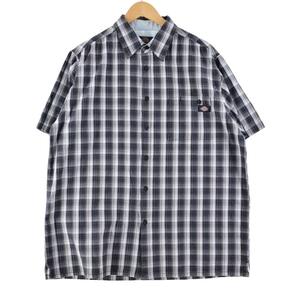 古着 ディッキーズ Dickies 半袖 コットン チェックシャツ メンズXL /eaa266919 【LP2311】