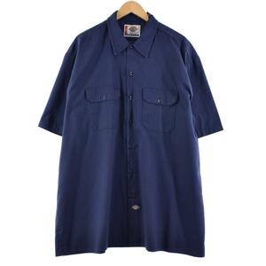 古着 ビッグサイズ ディッキーズ Dickies 半袖 ワークシャツ メンズXXXL /eaa268002 【LP2311】