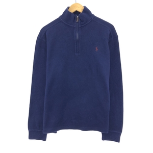 古着 ラルフローレン Ralph Lauren POLO by Ralph Lauren コットンニットハーフジップセーター メンズL /eaa398118