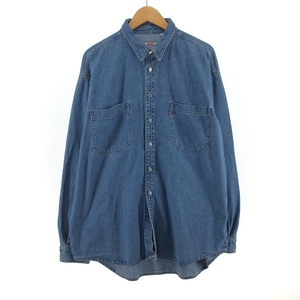 古着 90年代 リーバイス Levi's 長袖 デニムシャツ メンズXL ヴィンテージ /eaa398819