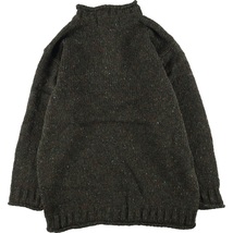 古着 ARAN SWEATER MARKET カラーネップ ウールニットハーフボタンセーター メンズL /eaa405026_画像2