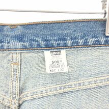 古着 00年代 リーバイス Levi's 505 REGULAR FIT STRAIGHT LEG テーパードデニムパンツ USA製 メンズw32 /taa003210_画像3